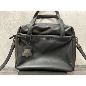 Valerie Stevens Navy Blue Buttery Leather Crossbody Shoulder Purse